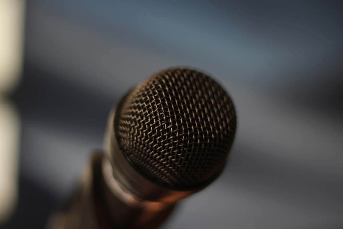 electrical device black microphone studio